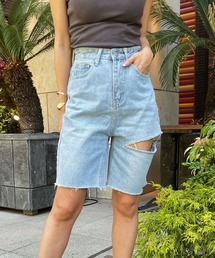 esutoreja | ダメージデニムハーフパンツ(デニムパンツ)