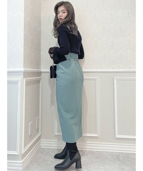 dazzlin（ダズリン）の「サイドギャザーナロースカート（スカート・レディース・グリーン/パープル/ベージュ・SMALL/MEDIUM）」の10枚目の写真