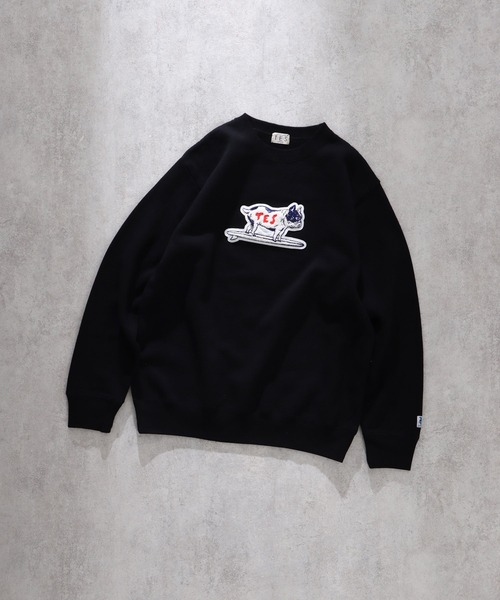 The Endless Summer(エンドレスサマー)の「TES BUHI WAPPEN CREWNECK SWEAT / クルーネックスウェット(スウェット・メンズ・ブラック/ホワイト/グレー・MEDIUM/X-LARGE/LARGE)」の3枚目の写真
