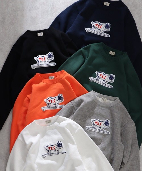 The Endless Summer(エンドレスサマー)の「TES BUHI WAPPEN CREWNECK SWEAT / クルーネックスウェット(スウェット・メンズ・ブラック/ホワイト/グレー・MEDIUM/X-LARGE/LARGE)」の7枚目の写真