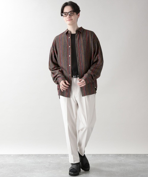 RAGEBLUE（レイジブルー）の「レーヨンプリント/総柄シャツ（シャツ