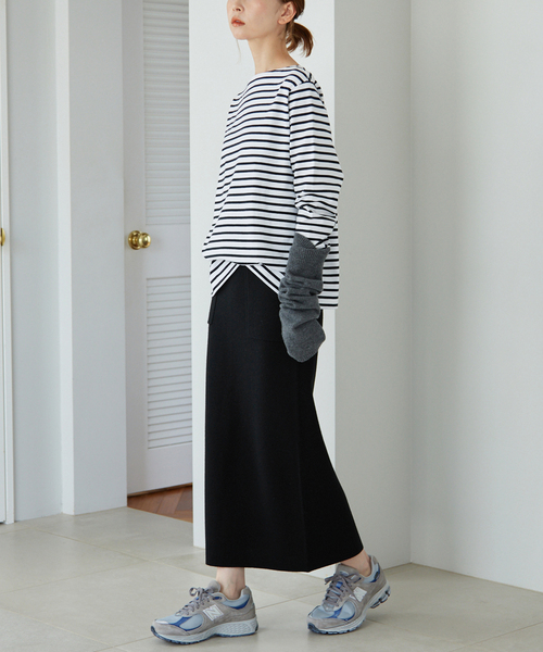 SLOBE IENA（スローブイエナ）の「ウォッシャブルミラノリブタイトスカート（スカート・レディース・ブラック/グレー系その他・40/38/36）」の5枚目の写真