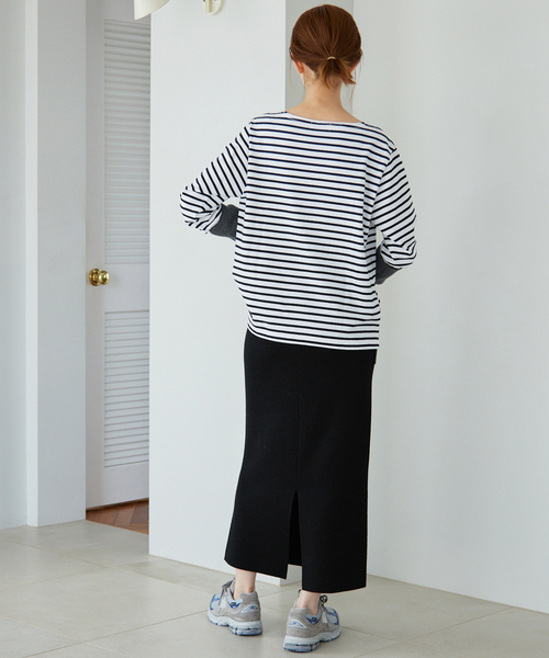 SLOBE IENA（スローブイエナ）の「ウォッシャブルミラノリブタイトスカート（スカート・レディース・ブラック/グレー系その他・40/38/36）」の6枚目の写真