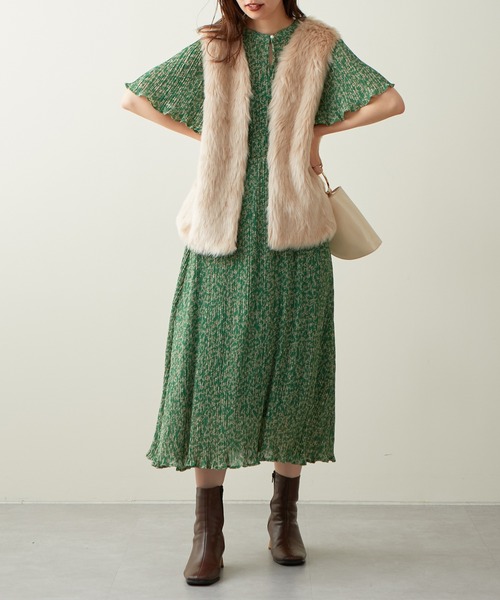 natural couture(ナチュラルクチュール)の「AWアイテム/ロングファーベスト(ベスト・レディース・マルチ/モカ/グレイッシュベージュ・FREE)」の9枚目の写真