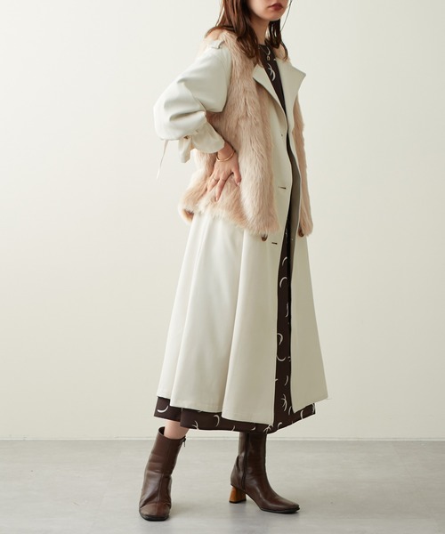 natural couture(ナチュラルクチュール)の「AWアイテム/ロングファーベスト(ベスト・レディース・マルチ/モカ/グレイッシュベージュ・FREE)」の10枚目の写真