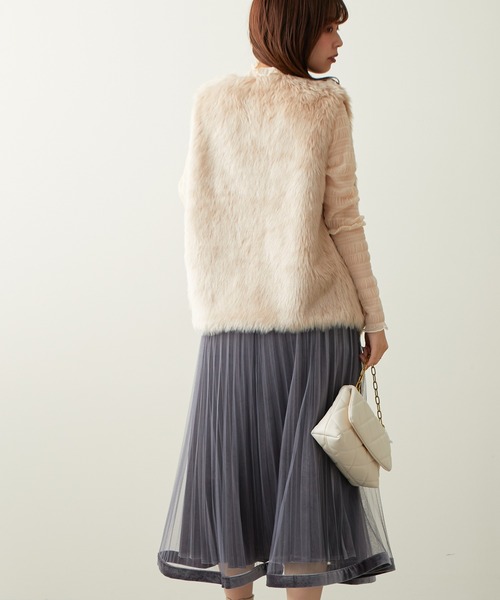 natural couture(ナチュラルクチュール)の「AWアイテム/ロングファーベスト(ベスト・レディース・マルチ/モカ/グレイッシュベージュ・FREE)」の13枚目の写真