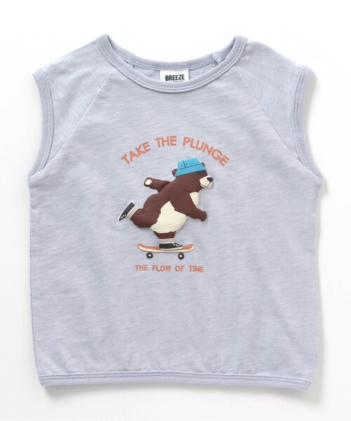 BREEZE（ブリーズ）の「/動物柄タンクトップ（タンクトップ・キッズ・サックスブルー/イエロー・130/90/110/100/120/80/140）」の2枚目の写真
