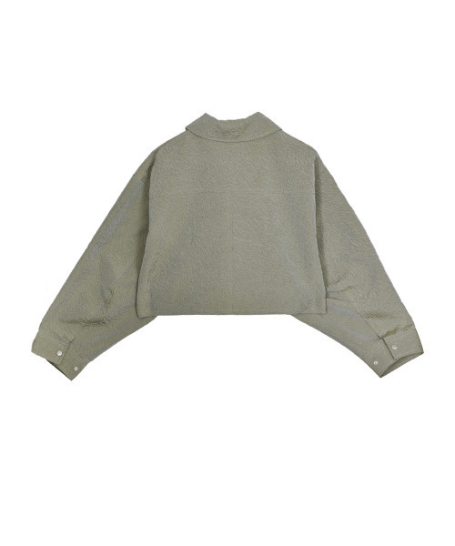 Ameri(アメリ)の「EMBOSS SHORT ARMY LIKE JACKET(その他アウター・レディース・ブラック/カーキ/ブルー・FREE)」の12枚目の写真