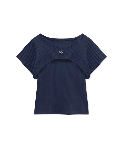 ANDGEEBEE（アンジービー）の「レイヤードリブトップス（その他トップス・レディース・ブラック/ネイビー・MEDIUM）」の20枚目の写真