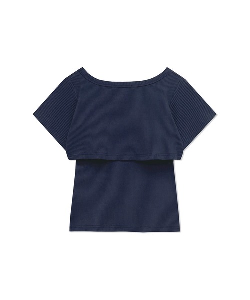 ANDGEEBEE（アンジービー）の「レイヤードリブトップス（その他トップス・レディース・ブラック/ネイビー・MEDIUM）」の8枚目の写真