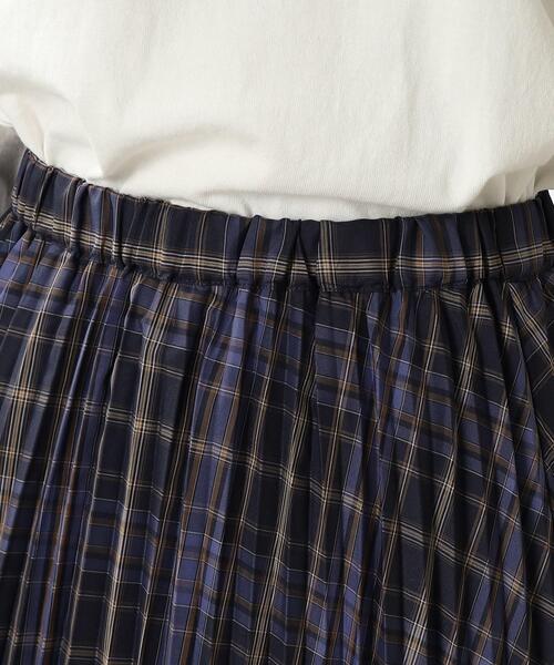 DRESKIP（ドレスキップ）の「◆【S-LL】シアーチェックプリーツスカート（スカート・レディース・ベージュ系その他2/ダークブラウン系1/ネイビー系1・01/02/03/04）」の7枚目の写真