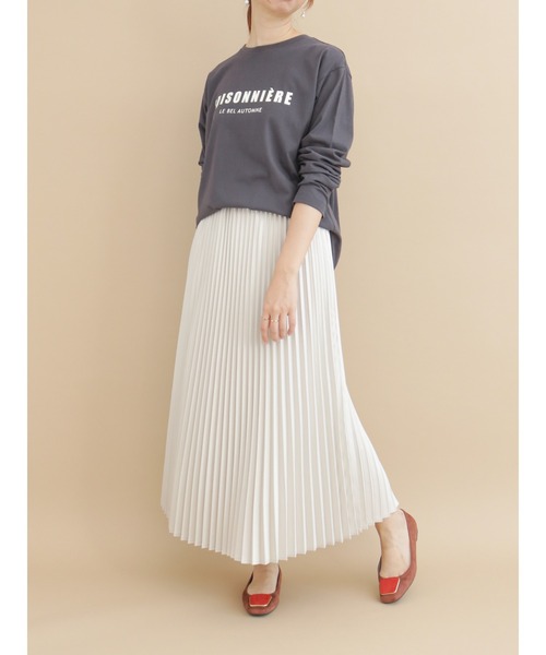 Te chichi(テチチ)の「レザーライクロングプリーツスカート(スカート・レディース・ブラック/オフホワイト/ブルー・フリ-)」の10枚目の写真