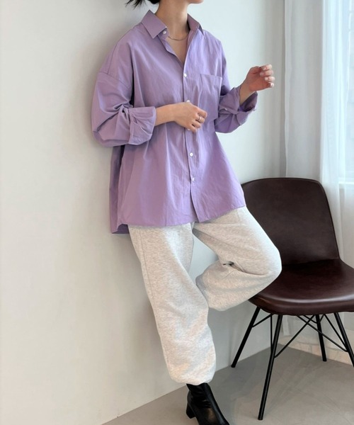 BITTER CELLS（ビターセルズ）の「【UNISEX】BITTER CELLS／PAPAERLIKEシャツ 2162213（シャツ/ブラウス・レディース・ネイビー/オレンジ/ラベンダー/アイボリー・SMALL/MEDIUM）」の11枚目の写真