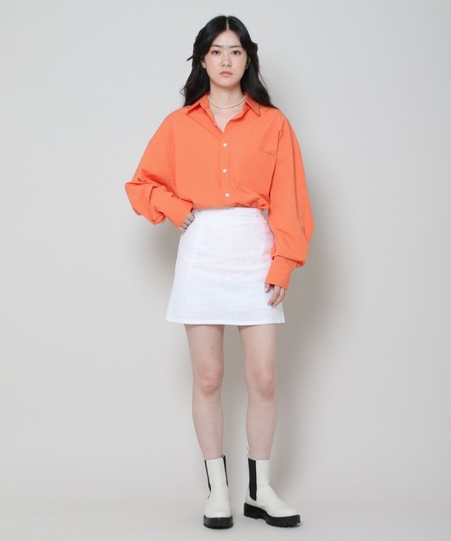 BITTER CELLS（ビターセルズ）の「【UNISEX】BITTER CELLS／PAPAERLIKEシャツ 2162213（シャツ/ブラウス・レディース・ネイビー/オレンジ/ラベンダー/アイボリー・SMALL/MEDIUM）」の17枚目の写真