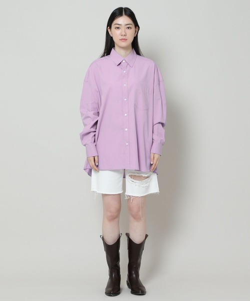 BITTER CELLS（ビターセルズ）の「【UNISEX】BITTER CELLS／PAPAERLIKEシャツ 2162213（シャツ/ブラウス・レディース・ネイビー/オレンジ/ラベンダー/アイボリー・SMALL/MEDIUM）」の19枚目の写真