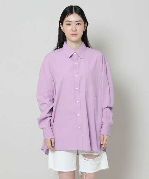 BITTER CELLS（ビターセルズ）の「【UNISEX】BITTER CELLS／PAPAERLIKEシャツ 2162213（シャツ/ブラウス・レディース・ネイビー/オレンジ/ラベンダー/アイボリー・SMALL/MEDIUM）」の14枚目の写真