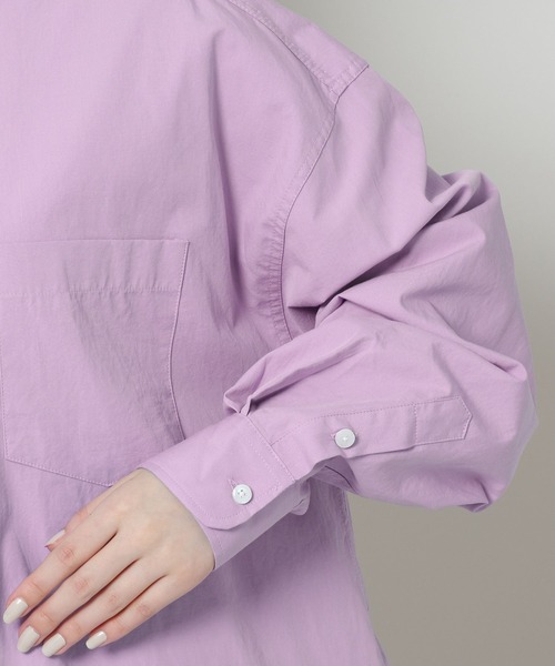 BITTER CELLS（ビターセルズ）の「【UNISEX】BITTER CELLS／PAPAERLIKEシャツ 2162213（シャツ/ブラウス・レディース・ネイビー/オレンジ/ラベンダー/アイボリー・SMALL/MEDIUM）」の9枚目の写真