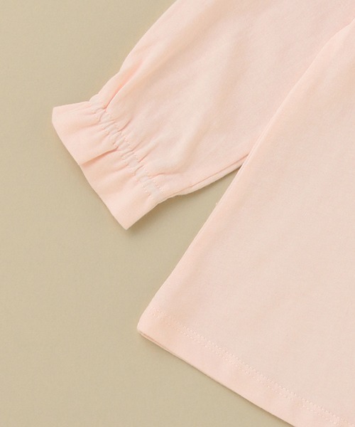 Love&Peace&Money（ラブアンドピースアンドマネー）の「小花柄コンビブラウス（シャツ/ブラウス・キッズ・ライトピンク/キナリ・100cm/130cm/120cm/90cm/80ｃｍ/110cm）」の5枚目の写真