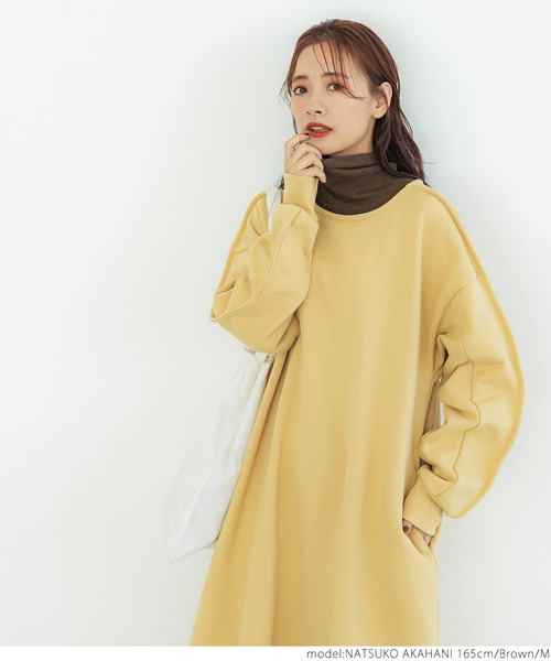 coca(coca)(コカ)の「大人のインナータートルニット(ニット/セーター・レディース・チャコールグレー/ベージュ/ブラウン・S/M/L)」の15枚目の写真