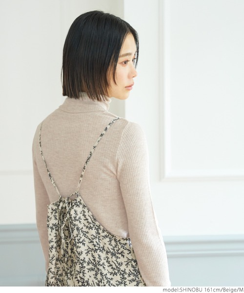 coca(coca)(コカ)の「大人のインナータートルニット(ニット/セーター・レディース・チャコールグレー/ベージュ/ブラウン・S/M/L)」の12枚目の写真