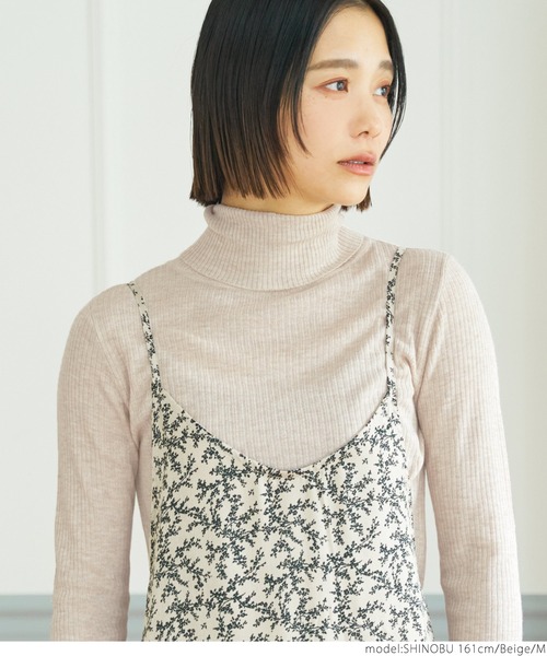 coca(coca)(コカ)の「大人のインナータートルニット(ニット/セーター・レディース・チャコールグレー/ベージュ/ブラウン・S/M/L)」の11枚目の写真