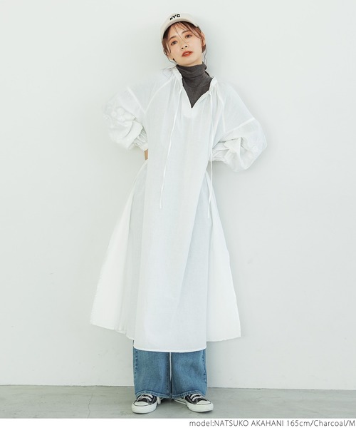 coca(coca)(コカ)の「大人のインナータートルニット(ニット/セーター・レディース・チャコールグレー/ベージュ/ブラウン・S/M/L)」の8枚目の写真
