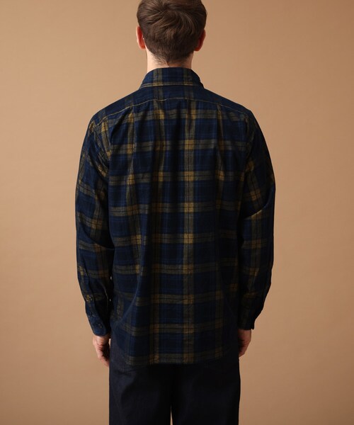 フォーティーカラッツ アンド ゴーニーゴ（40CARATS&525）/【Sサイズ〜】コーデュロイチェック ノーカラーシャツ 40ct＆525（フォーティーカラッツアンドゴーニーゴ）の「◇【Sサイズ