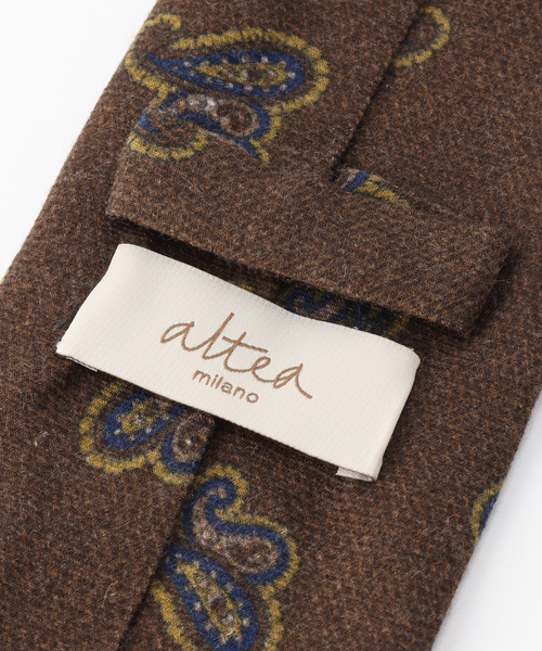 Altea（アルテア）の「【altea / アルテア】ウールビックペイズリータイ（ネクタイ・メンズ・ベージュ/ボルドー・FREE）」の3枚目の写真