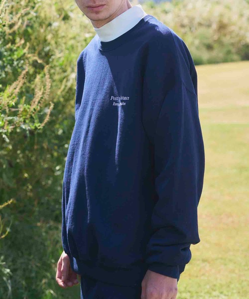 EMMA NOVEMBER (エマノーヴェンバー)の「Embroidery ヘビーブレンド クルースウェット(スウェット・メンズ・ネイビー/グレー/ブラック/ホワイト/サンドベージュ・1/3/2)」の7枚目の写真