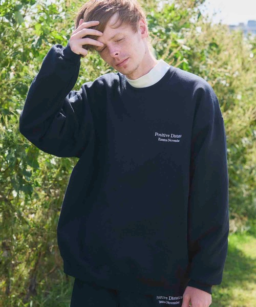 EMMA NOVEMBER (エマノーヴェンバー)の「Embroidery ヘビーブレンド クルースウェット(スウェット・メンズ・ネイビー/グレー/ブラック/ホワイト/サンドベージュ・1/3/2)」の11枚目の写真