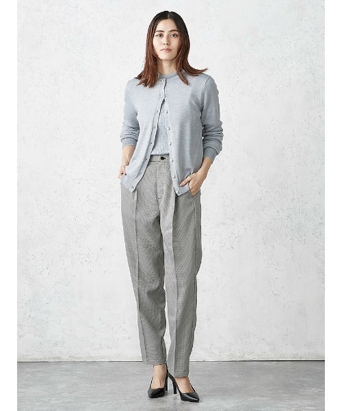 Perfect Suit FActory（パーフェクトスーツファクトリー）の「FILIVIVIｲﾀﾘｰ糸ﾆｯﾄｶｰﾃﾞ（カーディガン/ボレロ・レディース・ライトグレー/ブラウン/ネイビー・L/S/M）」の2枚目の写真