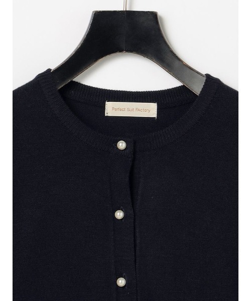 Perfect Suit FActory（パーフェクトスーツファクトリー）の「FILIVIVIｲﾀﾘｰ糸ﾆｯﾄｶｰﾃﾞ（カーディガン/ボレロ・レディース・ライトグレー/ブラウン/ネイビー・L/S/M）」の15枚目の写真