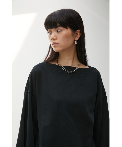 AZUL by moussy(アズールバイマウジー)の「VOLUME CUFF SLEEVE TOPS/ボリュームカフスリーブトップス(Tシャツ/カットソー・レディース・ブラック系その他/グリーン系その他/ブラック・SMALL/MEDIUM)」の1枚目の写真