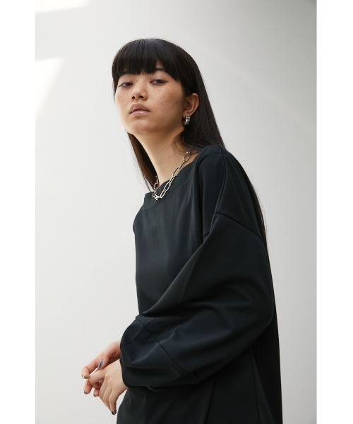 AZUL by moussy(アズールバイマウジー)の「VOLUME CUFF SLEEVE TOPS/ボリュームカフスリーブトップス(Tシャツ/カットソー・レディース・ブラック系その他/グリーン系その他/ブラック・SMALL/MEDIUM)」の4枚目の写真