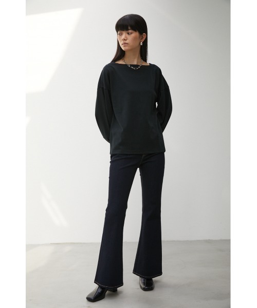 AZUL by moussy(アズールバイマウジー)の「VOLUME CUFF SLEEVE TOPS/ボリュームカフスリーブトップス(Tシャツ/カットソー・レディース・ブラック系その他/グリーン系その他/ブラック・SMALL/MEDIUM)」の5枚目の写真