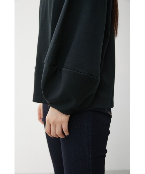 AZUL by moussy(アズールバイマウジー)の「VOLUME CUFF SLEEVE TOPS/ボリュームカフスリーブトップス(Tシャツ/カットソー・レディース・ブラック系その他/グリーン系その他/ブラック・SMALL/MEDIUM)」の12枚目の写真