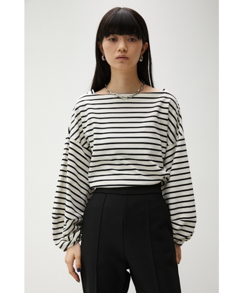 AZUL by moussy(アズールバイマウジー)の「VOLUME CUFF SLEEVE TOPS/ボリュームカフスリーブトップス(Tシャツ/カットソー・レディース・ブラック系その他/グリーン系その他/ブラック・SMALL/MEDIUM)」の14枚目の写真