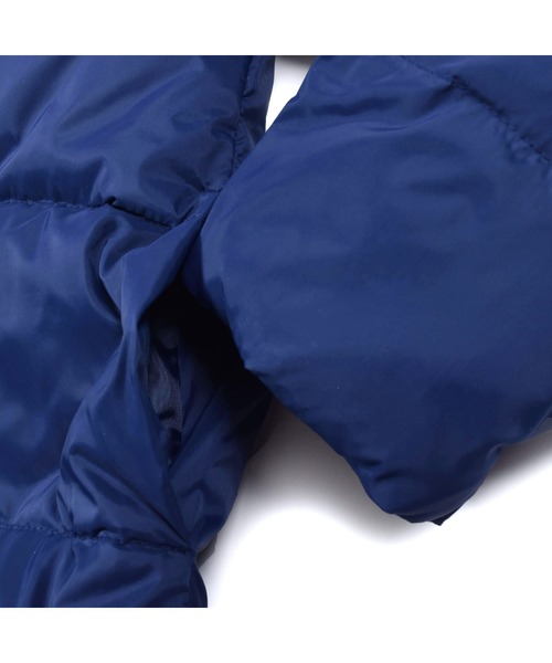 Noeil aime BeBe（ノイユエイムベベ）の「NoeilaimeBeBe/【撥水加工】タフタ前フリルリボンモチーフ付Aラインダウンコート(90~130cm)（ダウンジャケット/コート・キッズ・ピンク/ネイビー・130/100/120/90/110）」の7枚目の写真