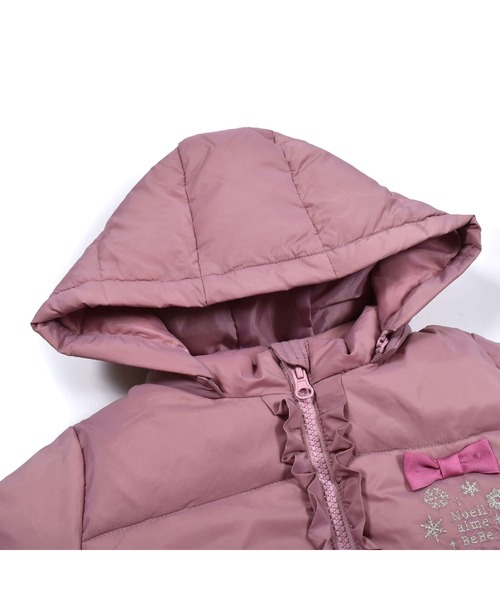 Noeil aime BeBe（ノイユエイムベベ）の「NoeilaimeBeBe/【撥水加工】タフタ前フリルリボンモチーフ付Aラインダウンコート(90~130cm)（ダウンジャケット/コート・キッズ・ピンク/ネイビー・130/100/120/90/110）」の19枚目の写真