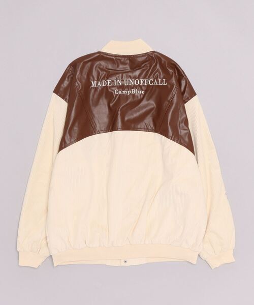 ARULE（アルール）の「A'GEM/9 × .kom『ARULE/アルール』コーデュロイ×フェイクレザー 切り替えスタジャン（スタジャン・メンズ・ブラック/アイボリー・L）」の8枚目の写真