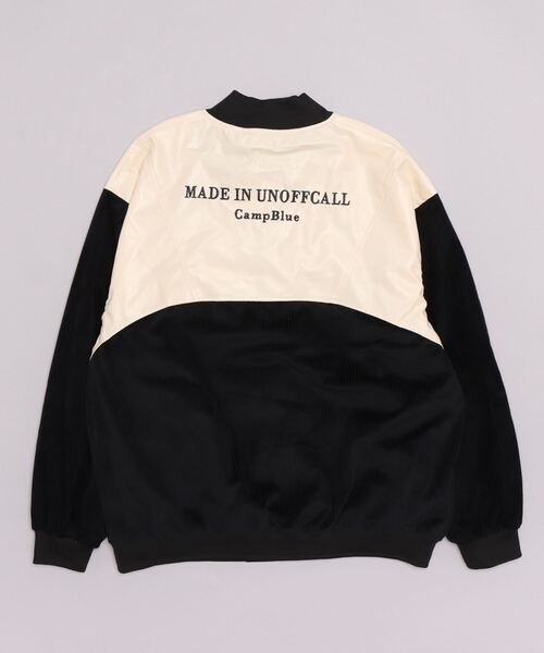 ARULE（アルール）の「A'GEM/9 × .kom『ARULE/アルール』コーデュロイ×フェイクレザー 切り替えスタジャン（スタジャン・メンズ・ブラック/アイボリー・L）」の9枚目の写真