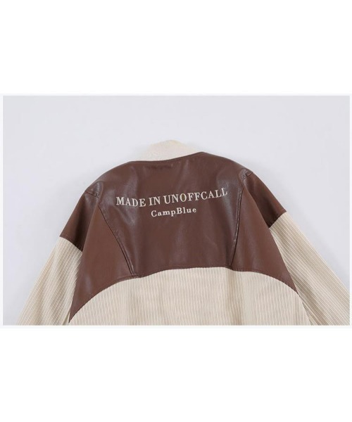 ARULE（アルール）の「A'GEM/9 × .kom『ARULE/アルール』コーデュロイ×フェイクレザー 切り替えスタジャン（スタジャン・メンズ・ブラック/アイボリー・L）」の5枚目の写真