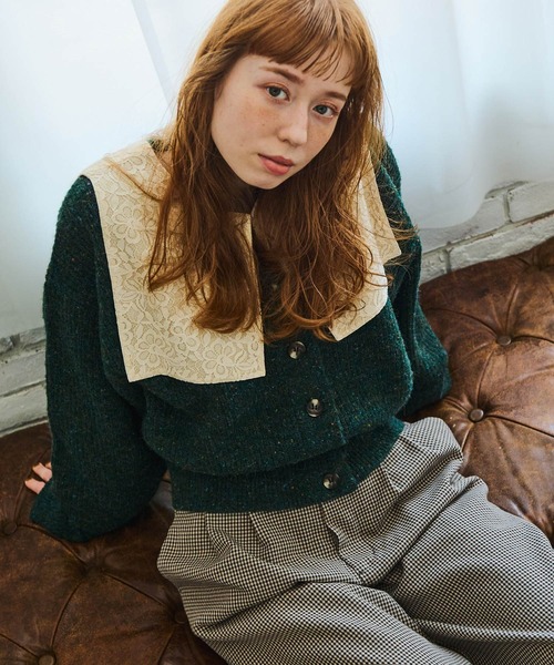 Crisp(クリスプ)の「ネップミックスルーズカーディガン(カーディガン/ボレロ・レディース・ブラック/グリーン/パープル・FREE)」の16枚目の写真