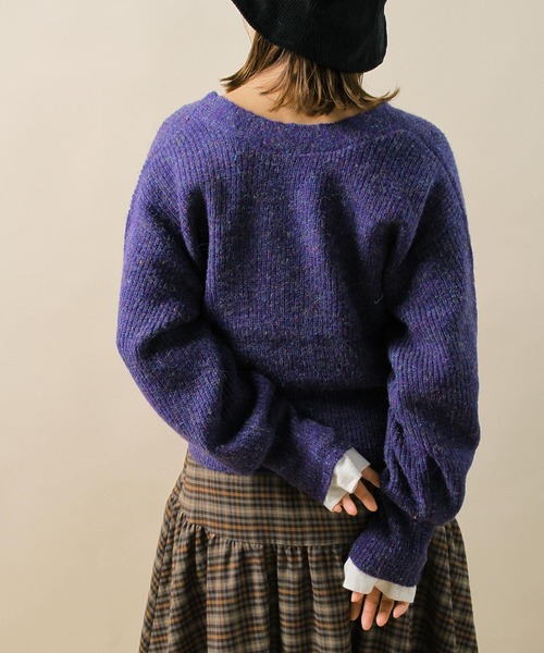 Crisp(クリスプ)の「ネップミックスルーズカーディガン(カーディガン/ボレロ・レディース・ブラック/グリーン/パープル・FREE)」の20枚目の写真