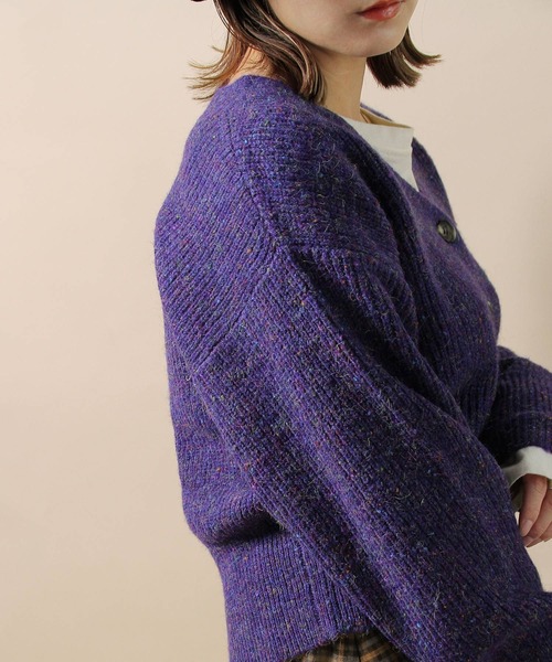 Crisp(クリスプ)の「ネップミックスルーズカーディガン(カーディガン/ボレロ・レディース・ブラック/グリーン/パープル・FREE)」の21枚目の写真