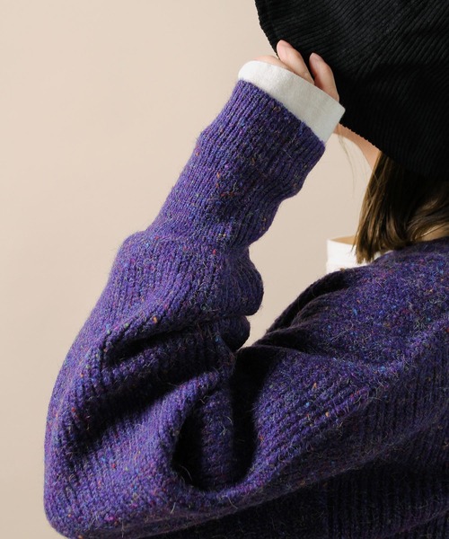 Crisp(クリスプ)の「ネップミックスルーズカーディガン(カーディガン/ボレロ・レディース・ブラック/グリーン/パープル・FREE)」の22枚目の写真