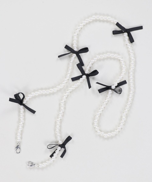 SPINNS(スピンズ)の「【選べるスマホショルダー】付け替え用 リボンパールショルダーストラップ(スマホグッズ・レディース・その他/レッド・ONESIZE)」の5枚目の写真