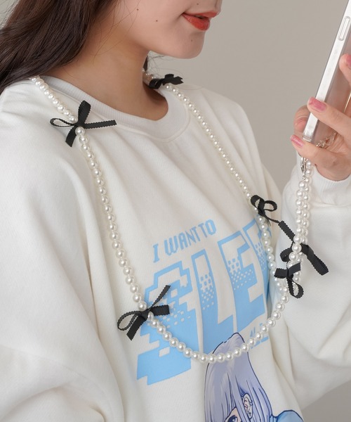 SPINNS(スピンズ)の「【選べるスマホショルダー】付け替え用 リボンパールショルダーストラップ(スマホグッズ・レディース・その他/レッド・ONESIZE)」の10枚目の写真