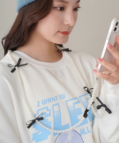 SPINNS(スピンズ)の「【選べるスマホショルダー】付け替え用 リボンパールショルダーストラップ(スマホグッズ・レディース・その他/レッド・ONESIZE)」の9枚目の写真