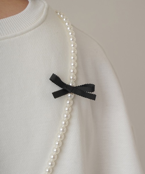 SPINNS(スピンズ)の「【選べるスマホショルダー】付け替え用 リボンパールショルダーストラップ(スマホグッズ・レディース・その他/レッド・ONESIZE)」の6枚目の写真